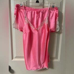 Victoria's Secret Pink Satin Lingerie, Sexy Pajamas, Tank and shorts